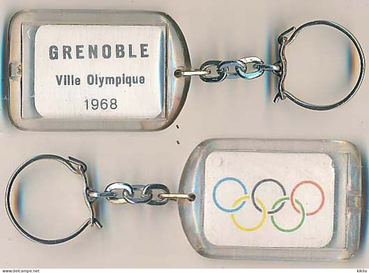 Porte-clefs "Grenoble Ville Olympique" X° Jeux Olympiques D'Hiver De Grenoble 1968 Olympic Games 68 - Sonstige & Ohne Zuordnung