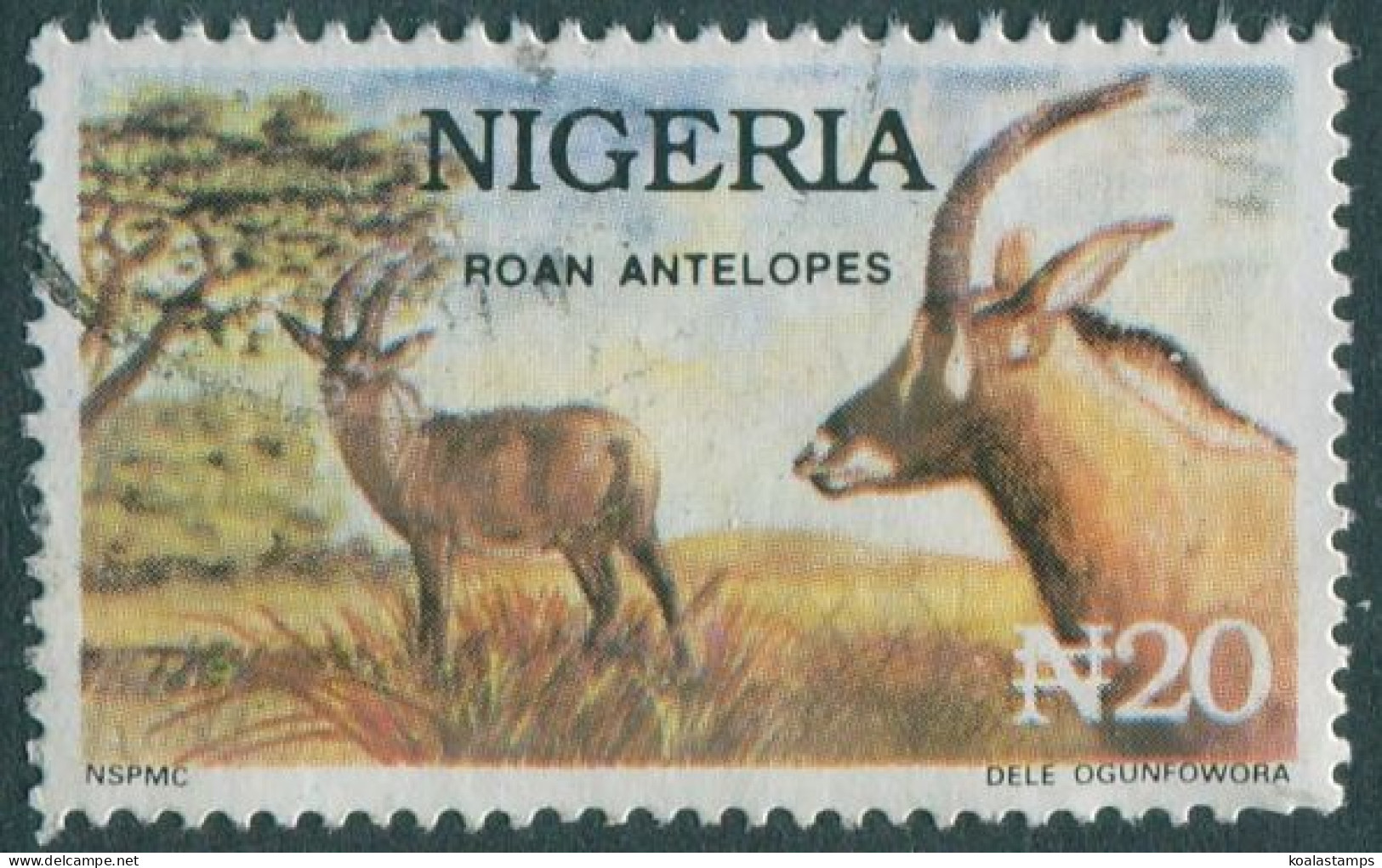 Nigeria 1993 SG654 20n Roan Antelopes FU - Nigeria (1961-...)