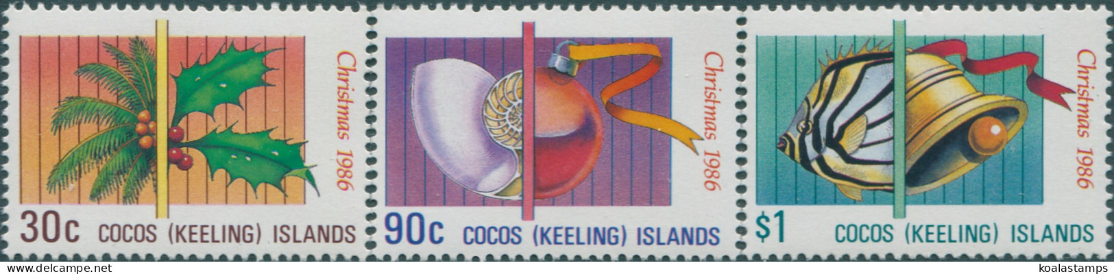 Cocos Islands 1986 SG155-157 Christmas Set MNH - Cocoseilanden