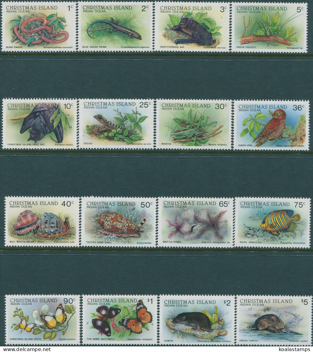 Christmas Island 1987 SG229-244 Wildlife MNH - Christmaseiland