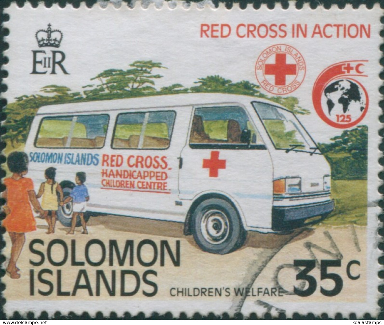 Solomon Islands 1989 SG645 35c Minibus FU - Salomoninseln (Salomonen 1978-...)