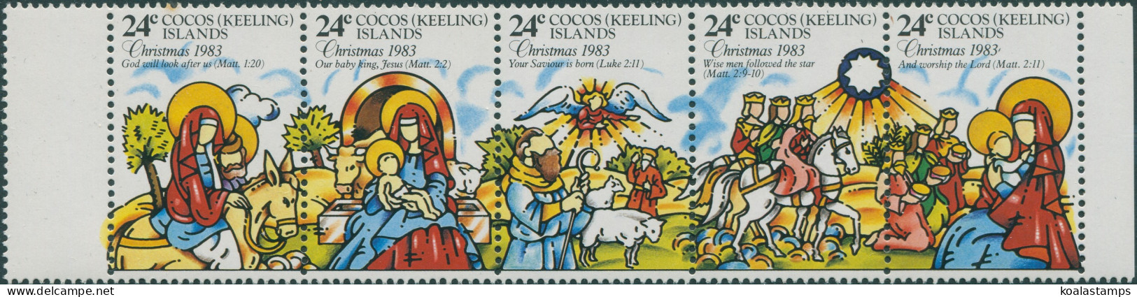 Cocos Islands 1983 SG103-107 Christmas Set MNH - Cocos (Keeling) Islands