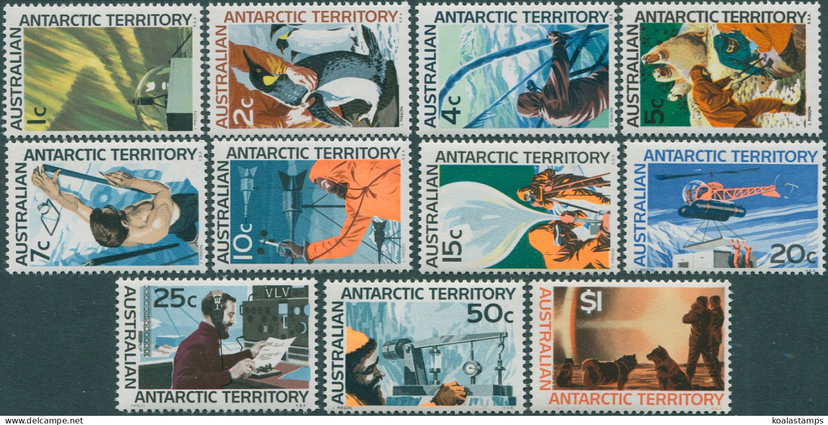 AAT 1966 Sc#L8-L18,SG8-18 Antarctic Scenery Set MNH - Andere & Zonder Classificatie