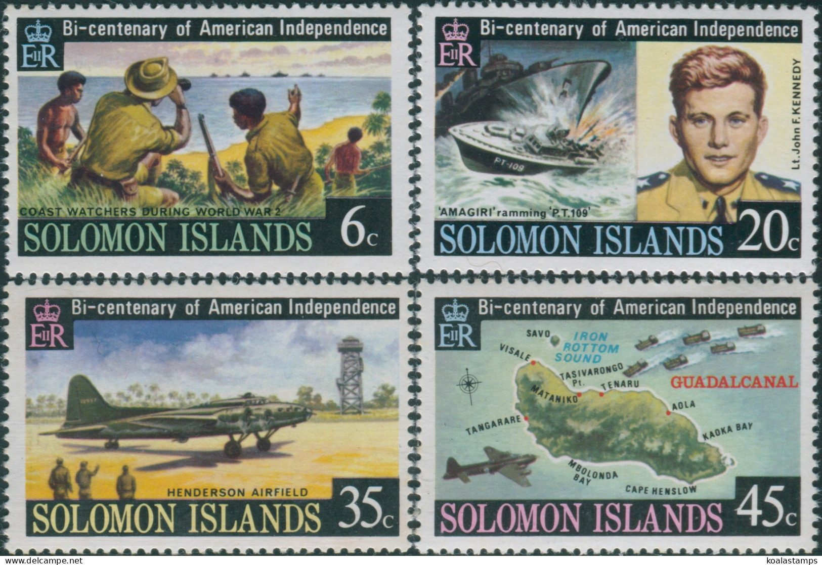 Solomon Islands 1976 SG321-324 American Revolution Set MNH - Solomon Islands (1978-...)