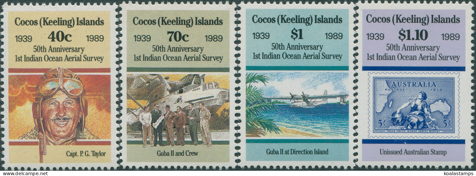 Cocos Islands 1989 SG207-210 Aerial Survey Set MNH - Islas Cocos (Keeling)