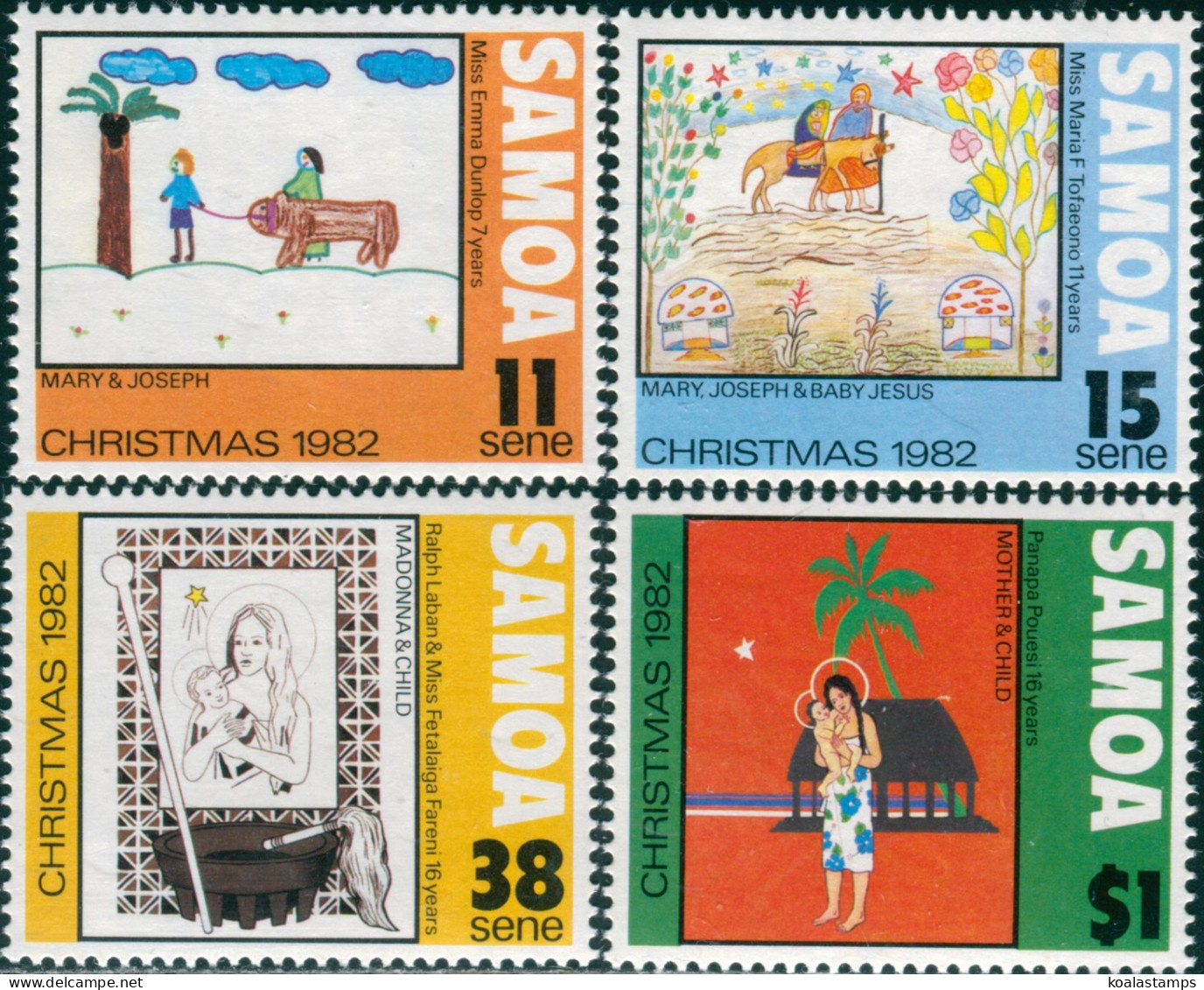 Samoa 1982 SG629-632 Christmas Children's Pictures Set MNH - Samoa (Staat)