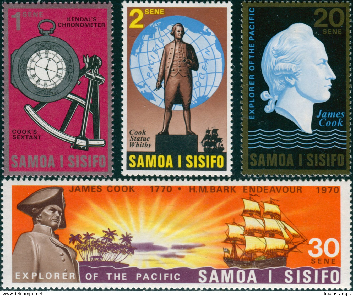 Samoa 1970 SG349-352 Cook Exploration Set MNH - Samoa (Staat)