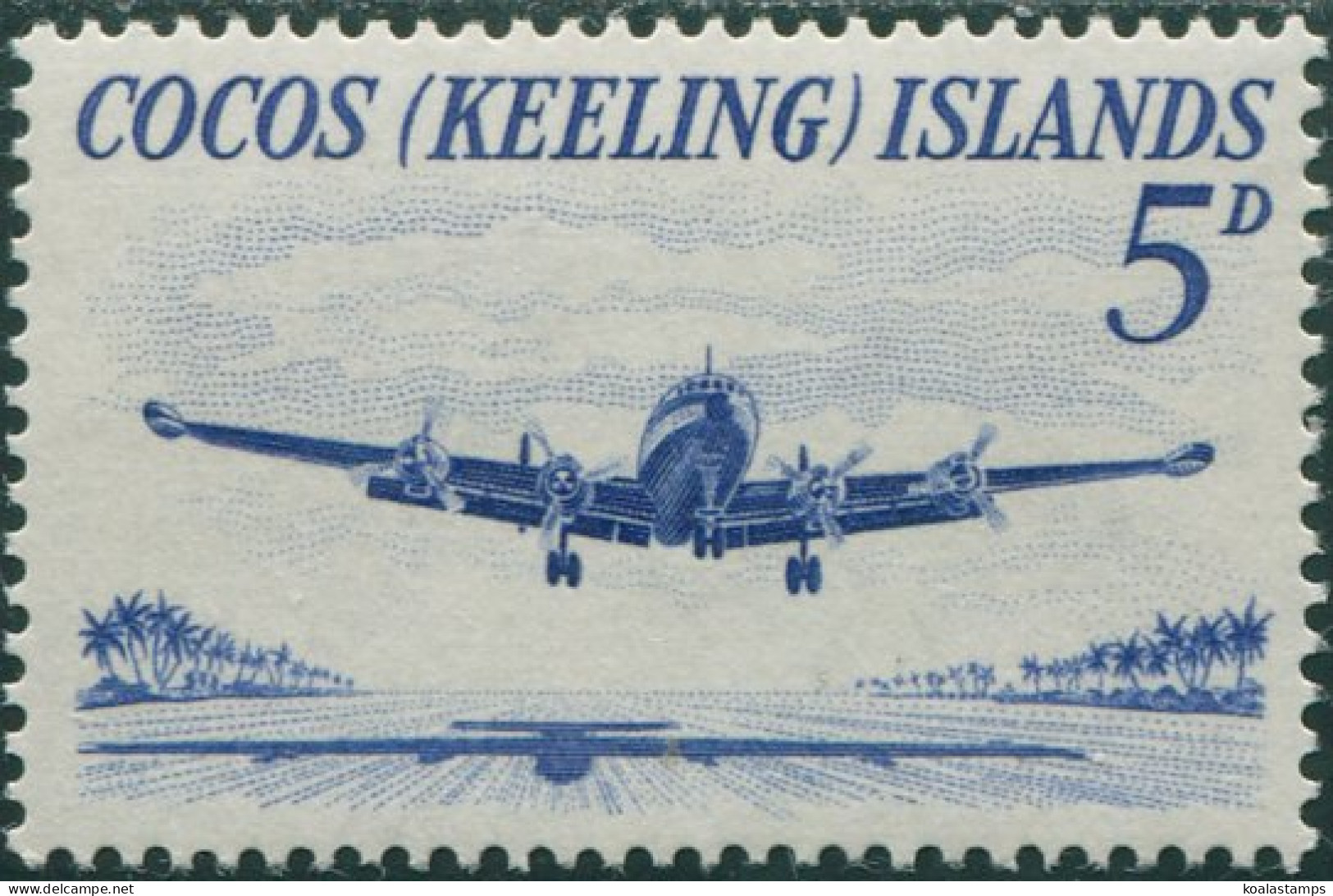 Cocos Islands 1963 SG2 5d Lockheed Airliner MNH - Islas Cocos (Keeling)