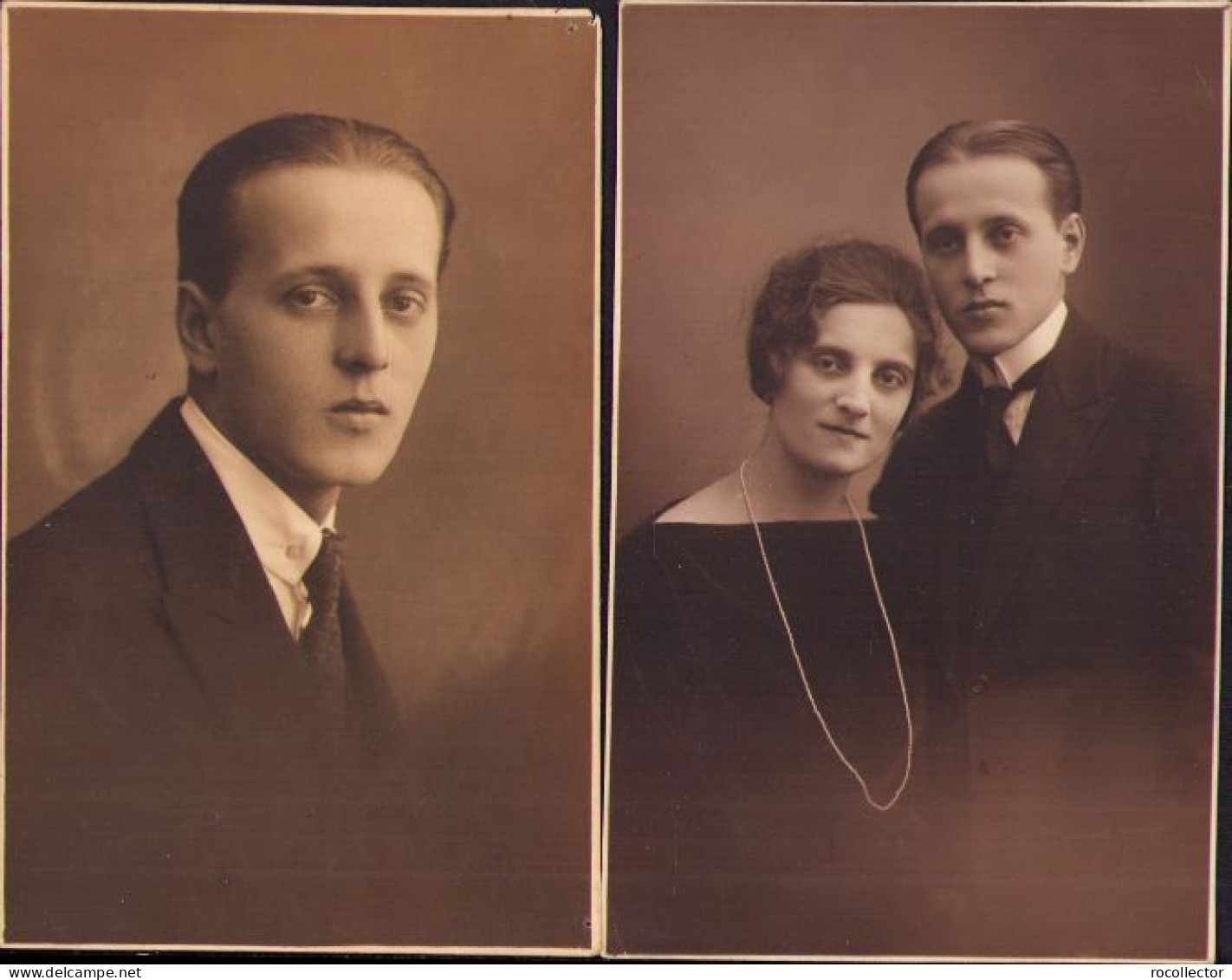 Lot De 2 Poze Familia Dessescu, 1923 P1602 - Identifizierten Personen