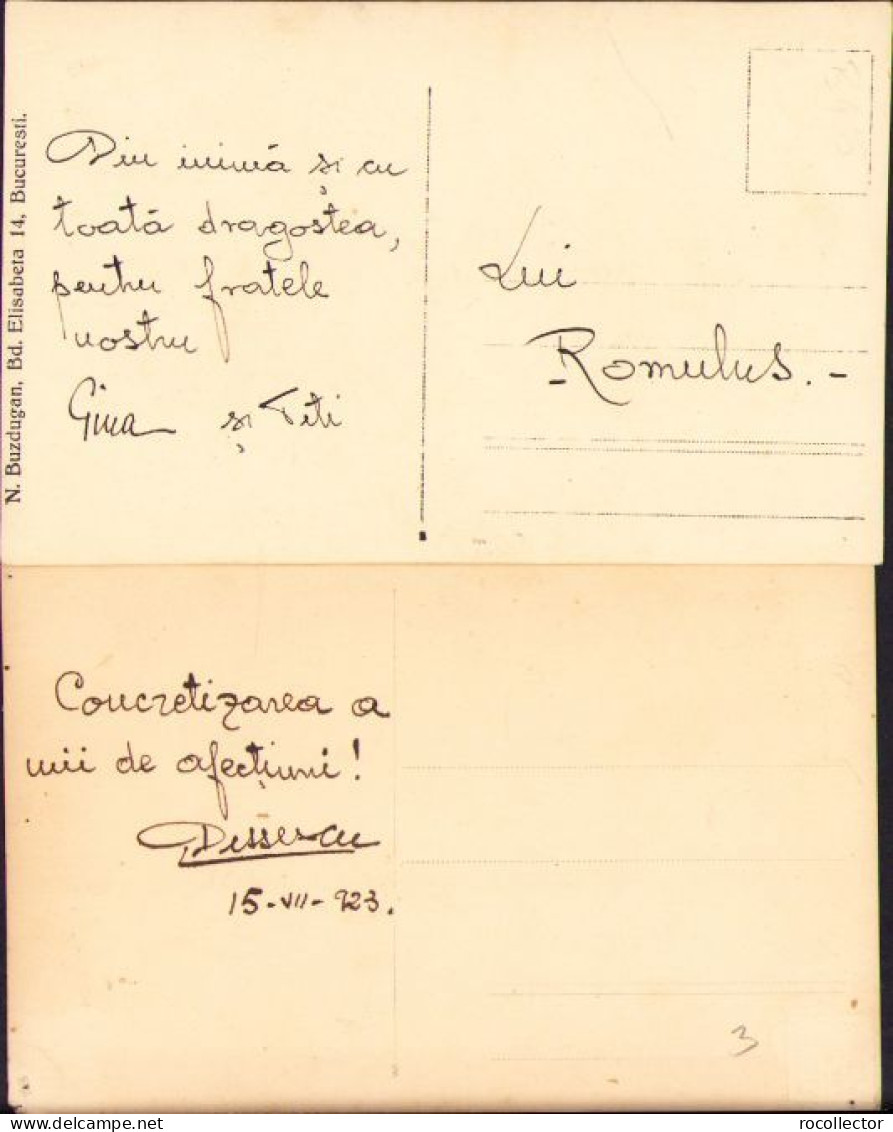 Lot De 2 Poze Familia Dessescu, 1923 P1602 - Geïdentificeerde Personen