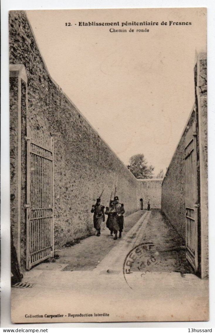 Carte Postale Ancienne Fresnes - Etablissement Pénitentiaire. Chemin De Ronde - Prison, Justice - Fresnes