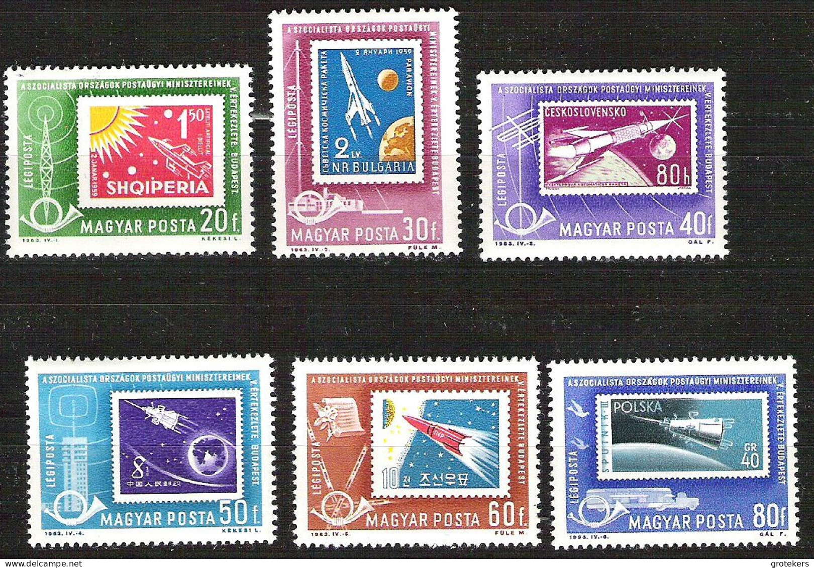 HUNGARY Yvert Aero 258/269 Stamps On Stamps  ** - Neufs