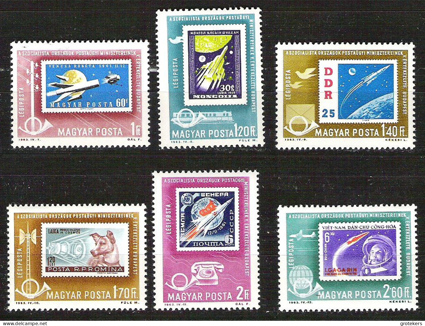 HUNGARY Yvert Aero 258/269 Stamps On Stamps  ** - Ungebraucht