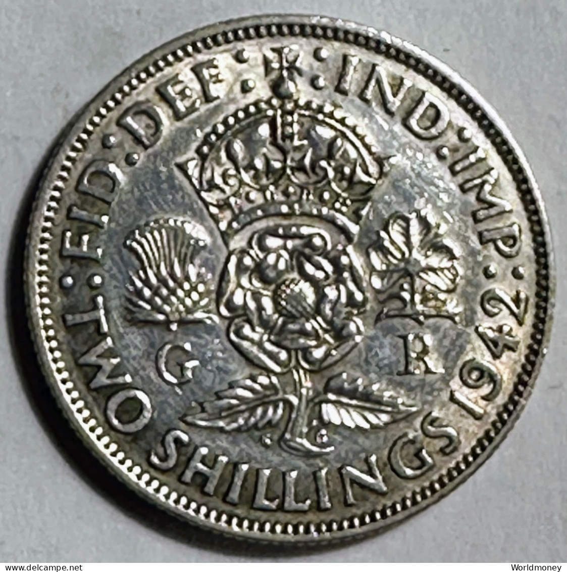 United Kingdom 2 Shillings 1942 (Silver) - J. 1 Florin / 2 Shillings
