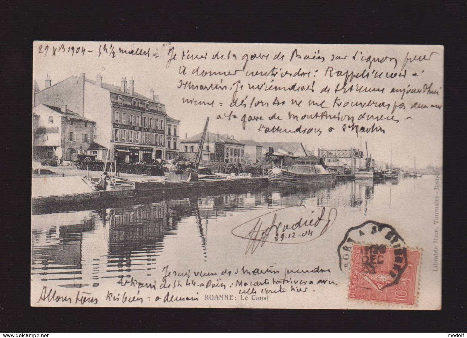 CPA - 42 - Roanne - Le Canal - Circulée En 1904 - Roanne