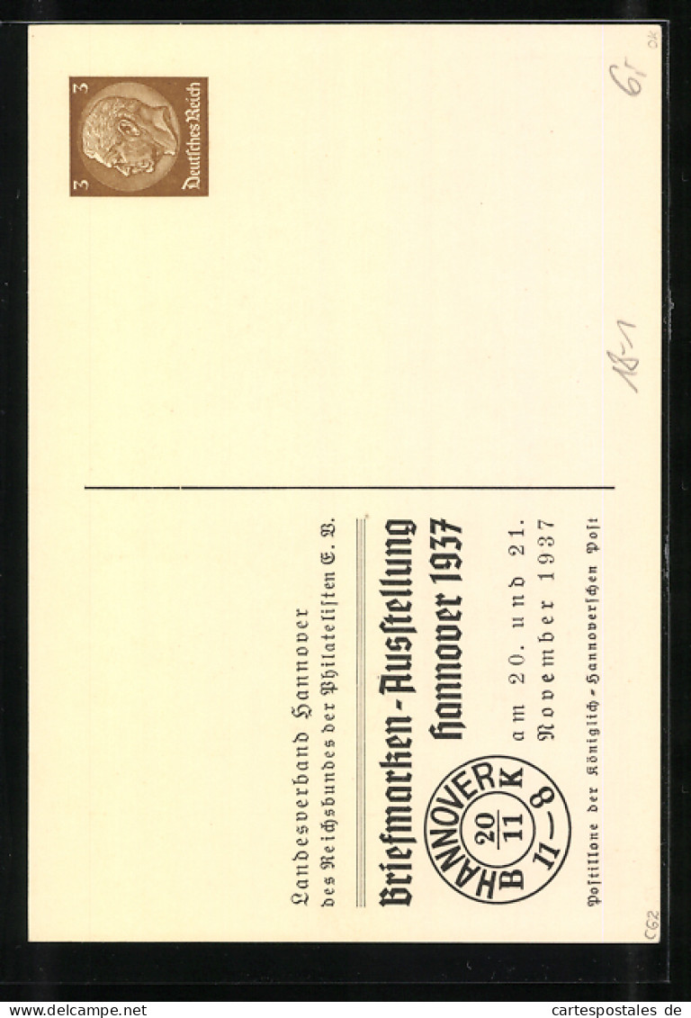 Künstler-AK Hannover, Briefmarken Ausstellung 1937, Postillone Der Kgl. Hannoverschen Post, Ganzsache  - Postcards