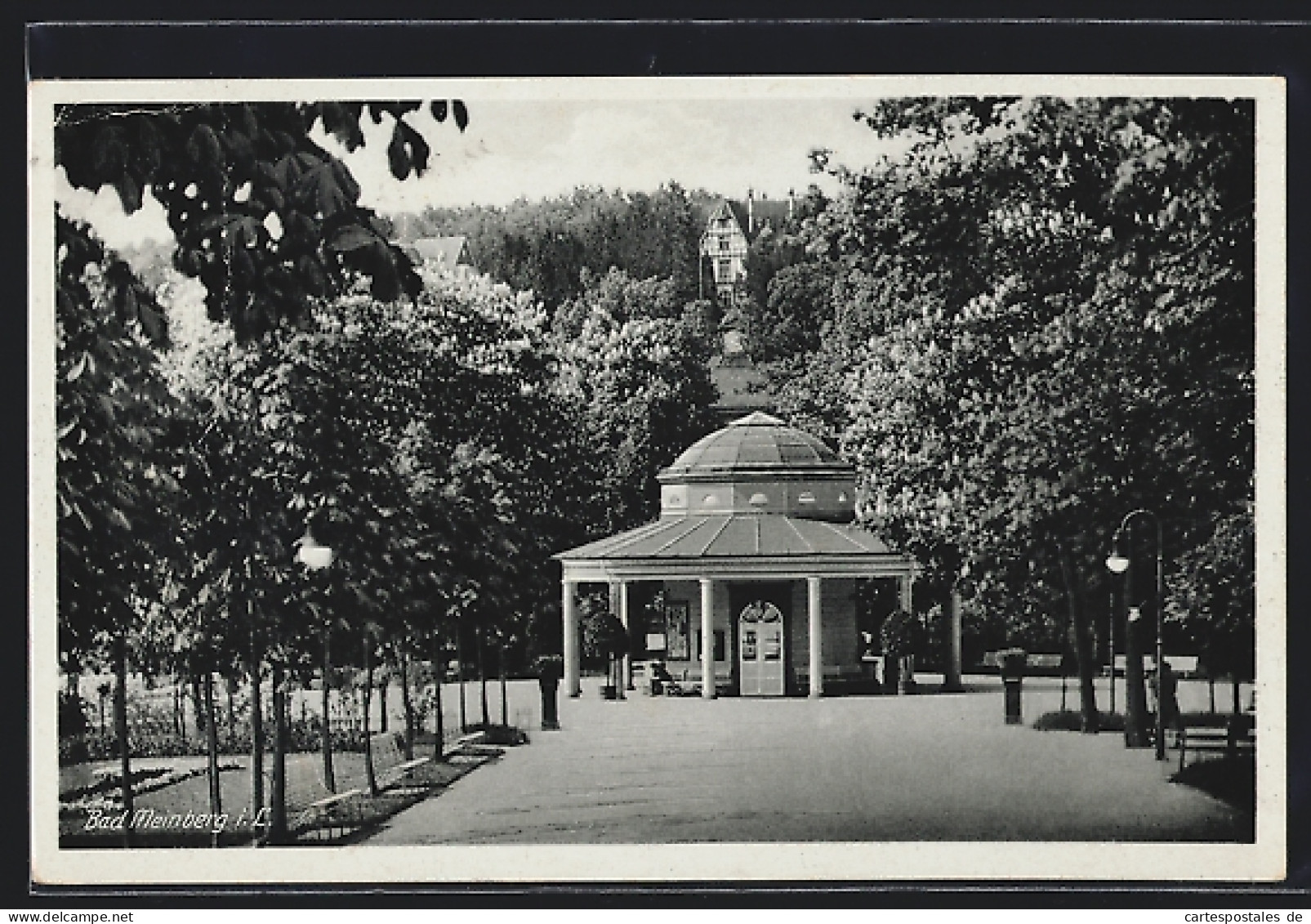 AK Bad Meinberg I. L., Parkansicht Mit Pavillon  - Bad Meinberg