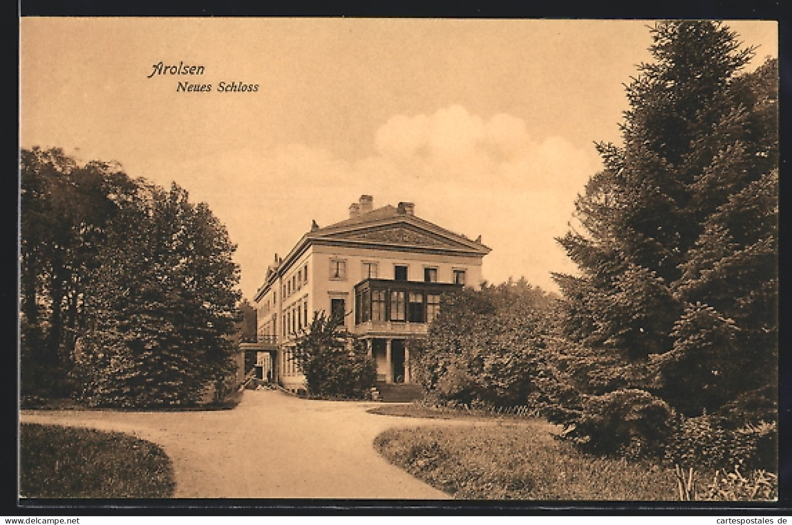 AK Arolsen, Neues Schloss Mit Park  - Bad Arolsen
