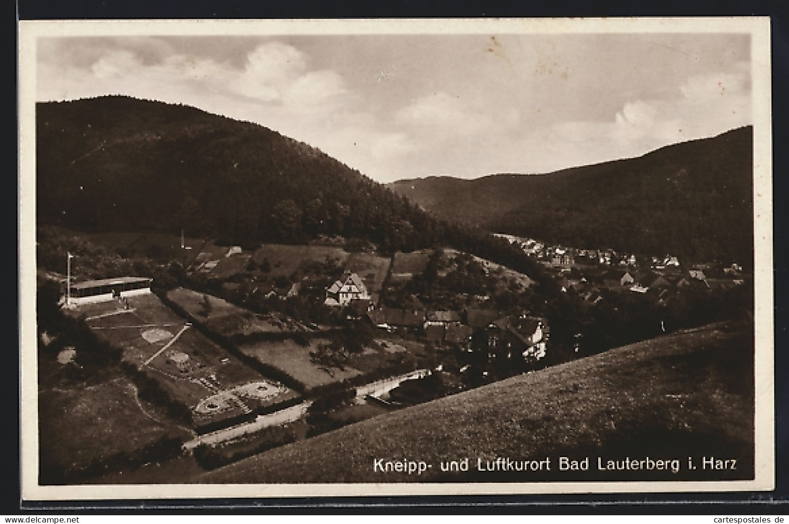 AK Bad Lauterberg I. Harz, Ortsansicht Von Oben  - Bad Lauterberg