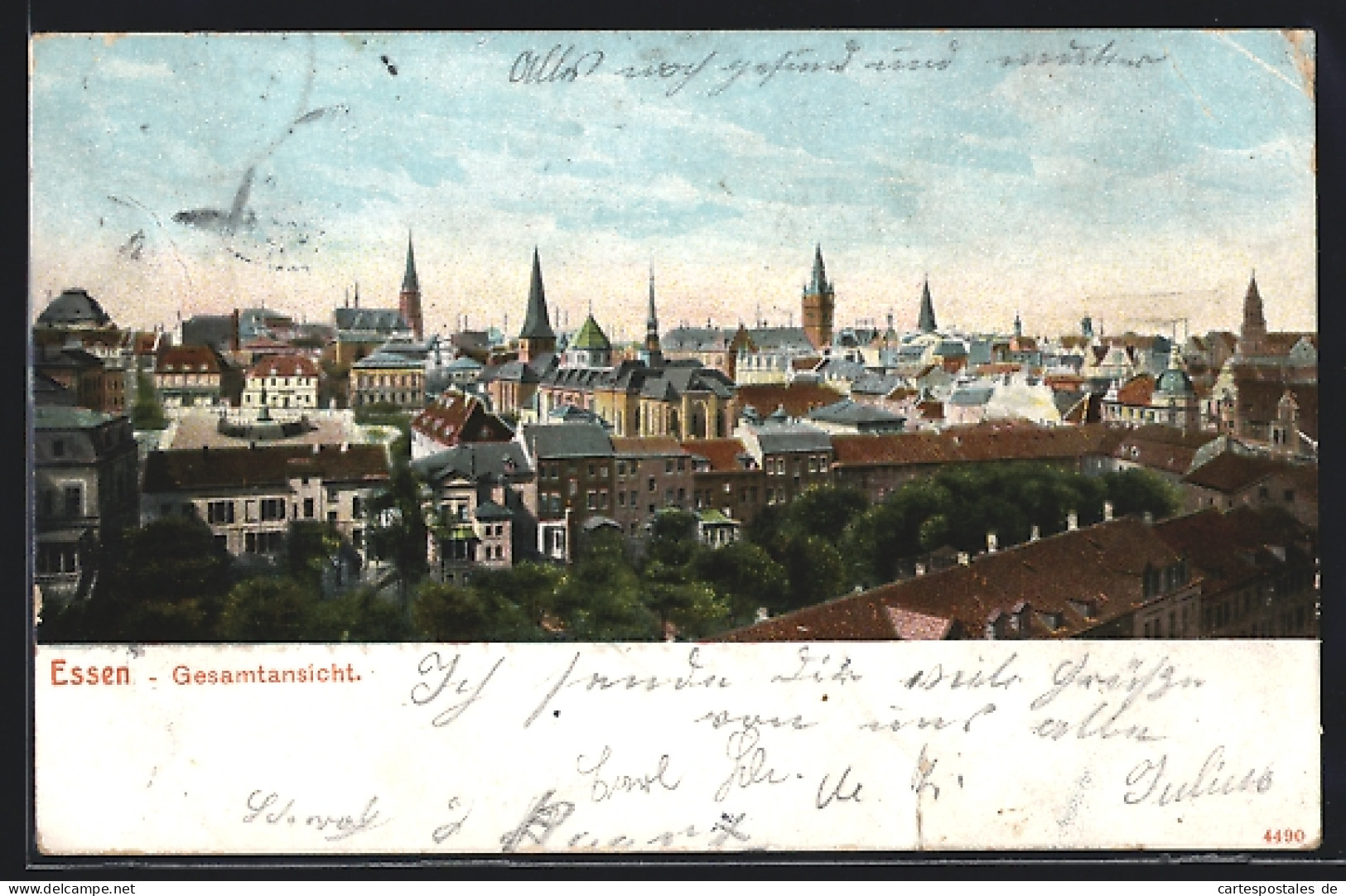 AK Essen / Ruhr, Gesamtansicht über Die Dächer Der Altstadt  - Essen