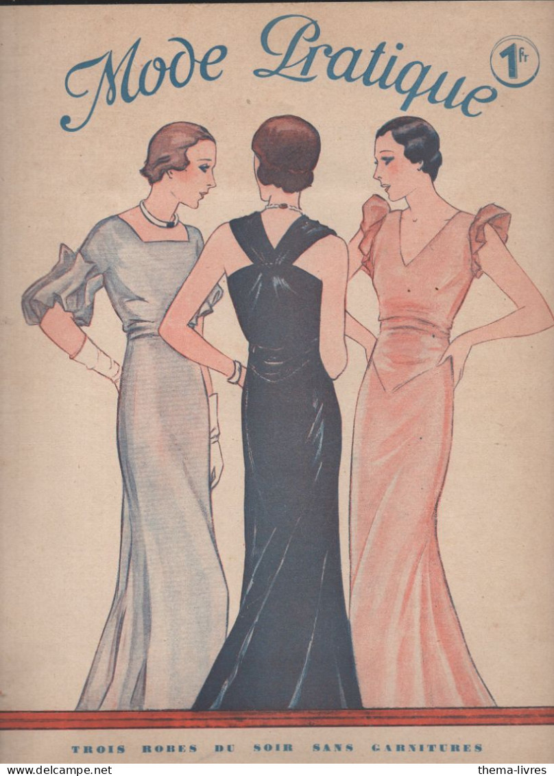 Revue  MODE PRATIQUE  N° 13 Du 1e Avril 1933  Avec Belle Couverture Illustrée    (CAT4084 / 33 / 13) - Mode