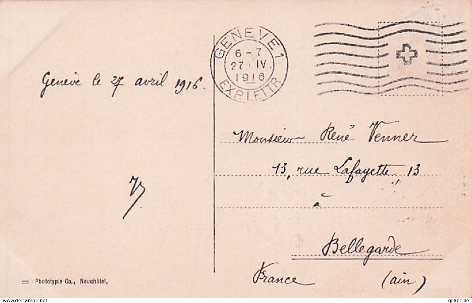 GENEVE -  Place Bel Air - 1916 - Autres & Non Classés