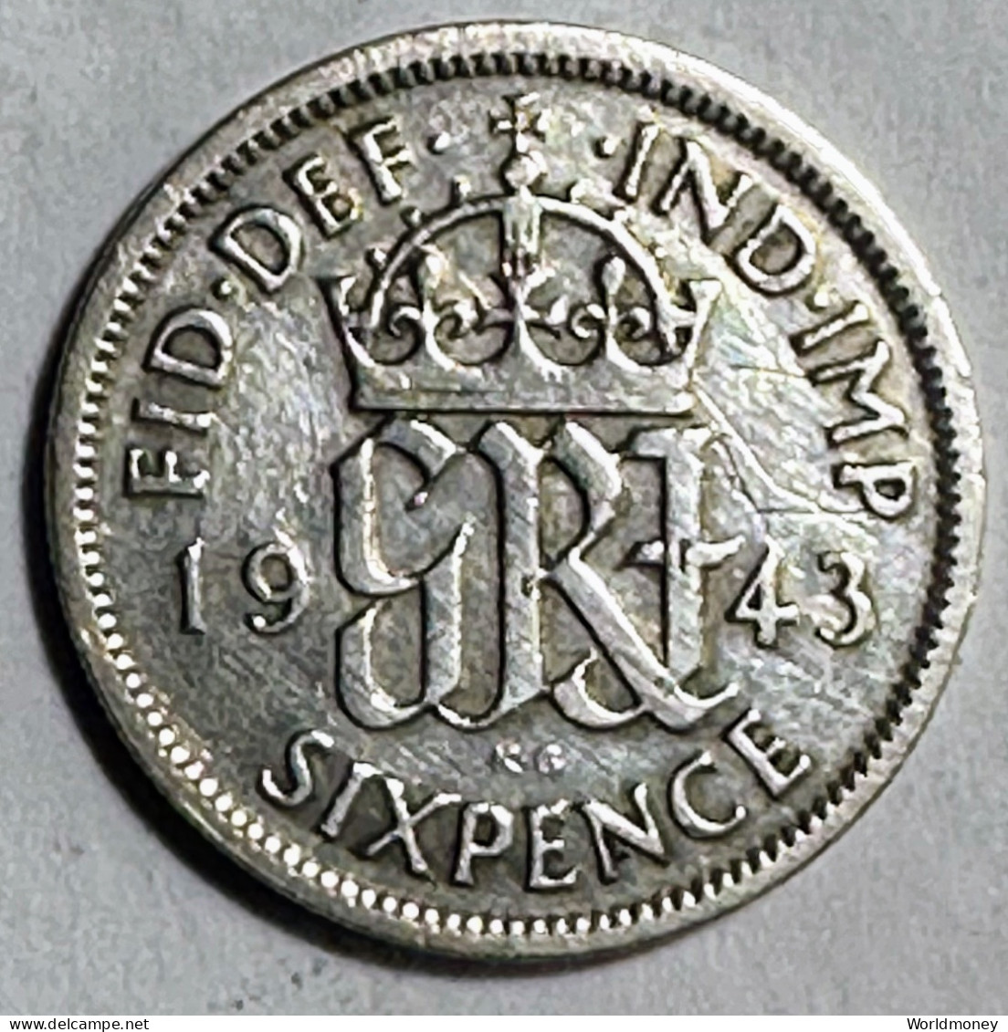 United Kingdom 6 Pence 1943 (Silver) - H. 6 Pence