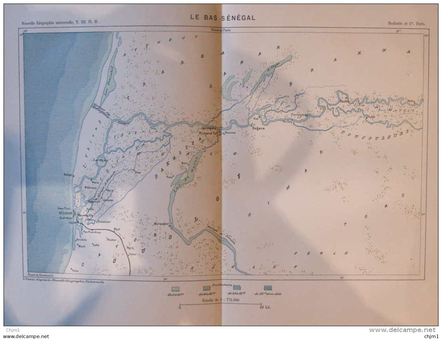 Iles Canaries -  Carte Original En Couleur 1887 - Historical Documents