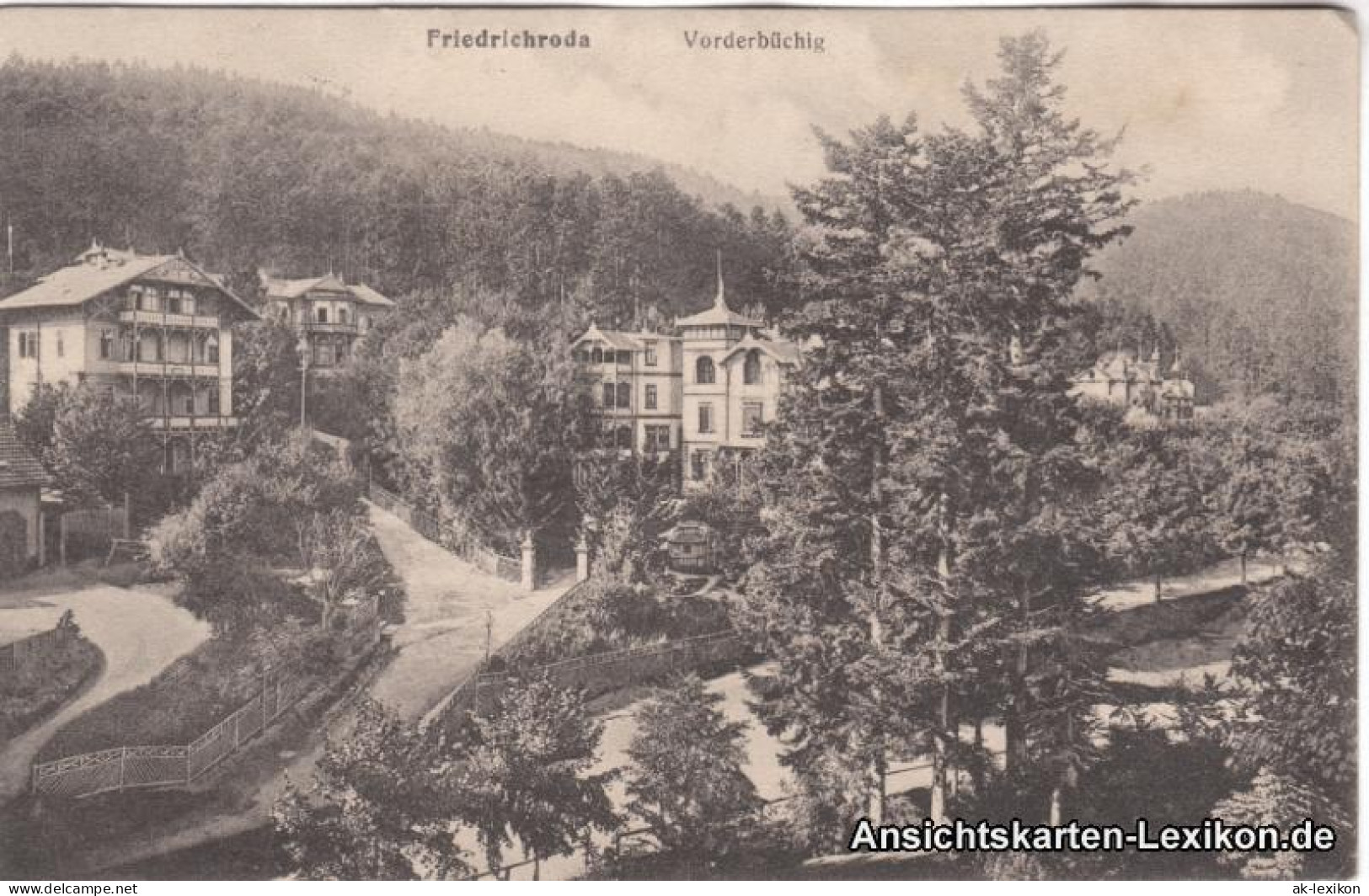 Ansichtskarte Friedrichroda Ansicht, Vorderbüchig 1914  - Friedrichroda