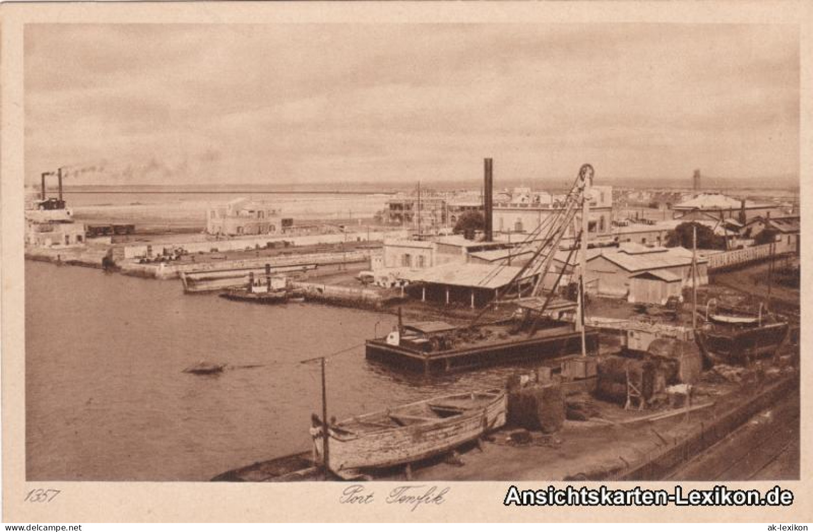 Postcard Kairo القاهرة Port Tenefick 1920  - Le Caire