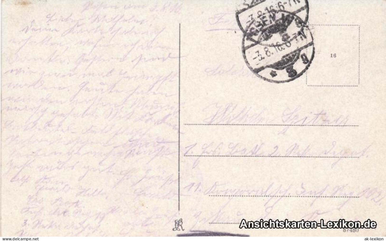 Postcard Posen Poznań Kgl. Residenzschloss 1916  - Polen