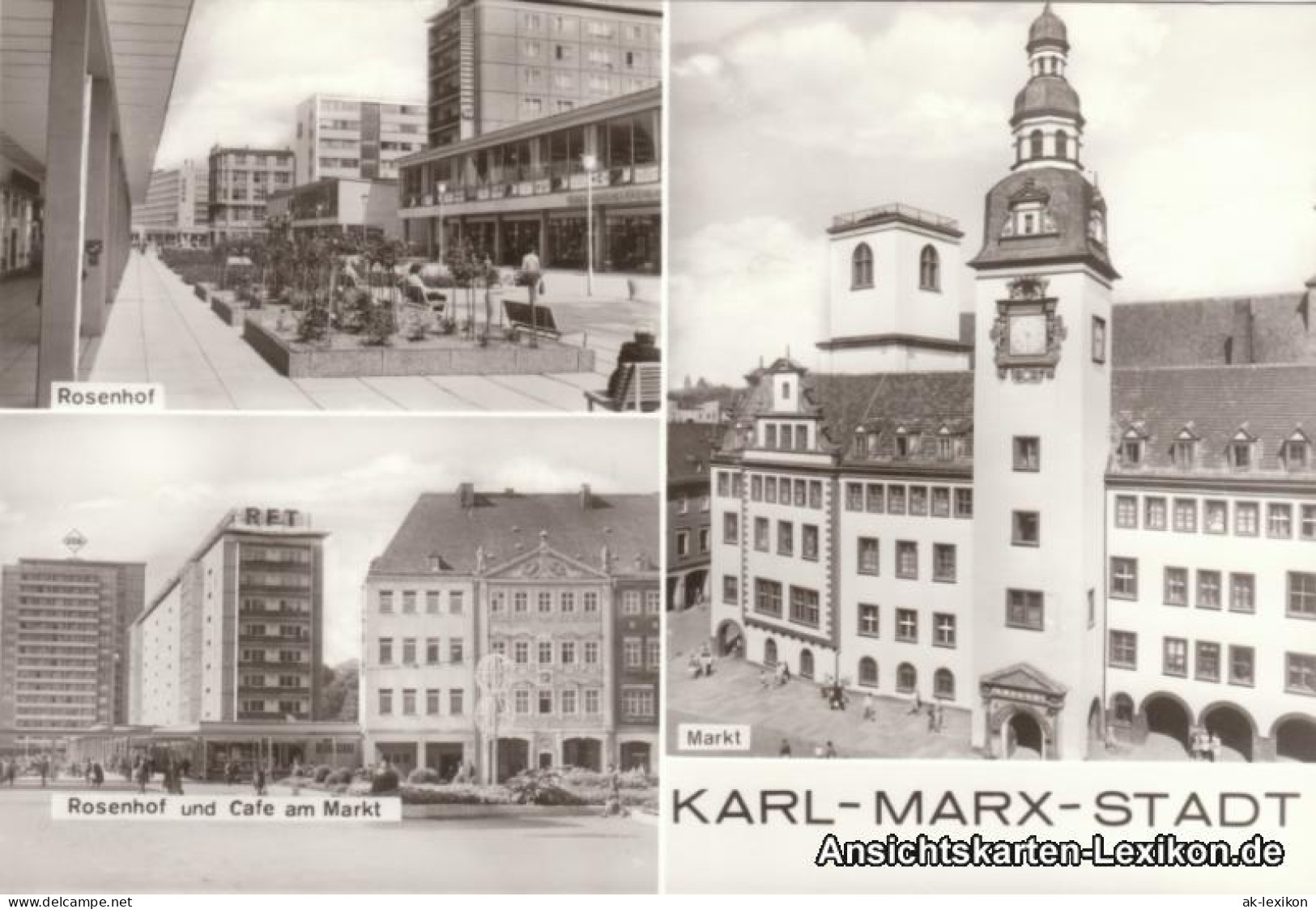 Ansichtskarte Chemnitz Rosenhof Und Markt 1978  - Chemnitz