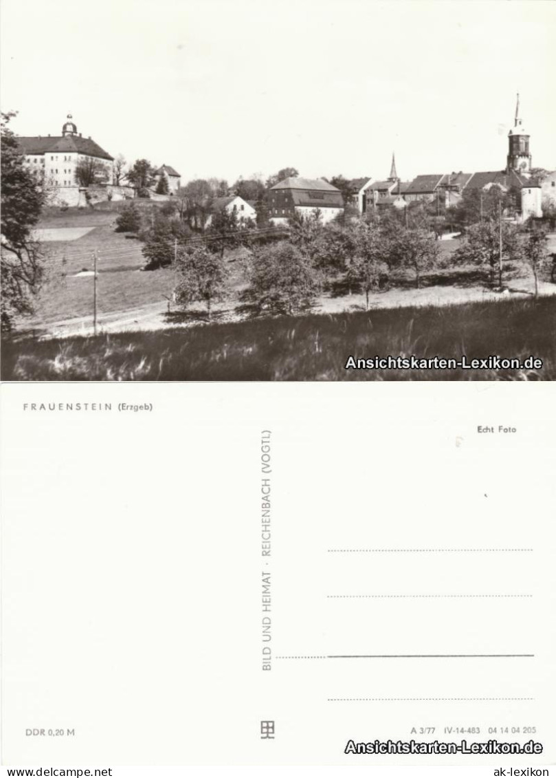 Ansichtskarte Frauenstein (Erzgebirge) Stadtansicht 1977  - Frauenstein (Erzgeb.)