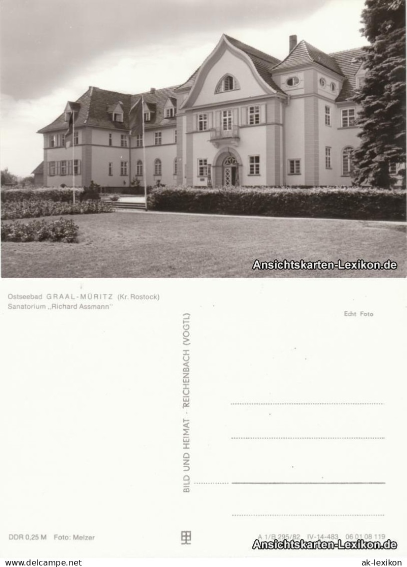 Ansichtskarte Graal-Müritz Sanatorium &#34;Richard Assmann&#34; 1982  - Graal-Müritz