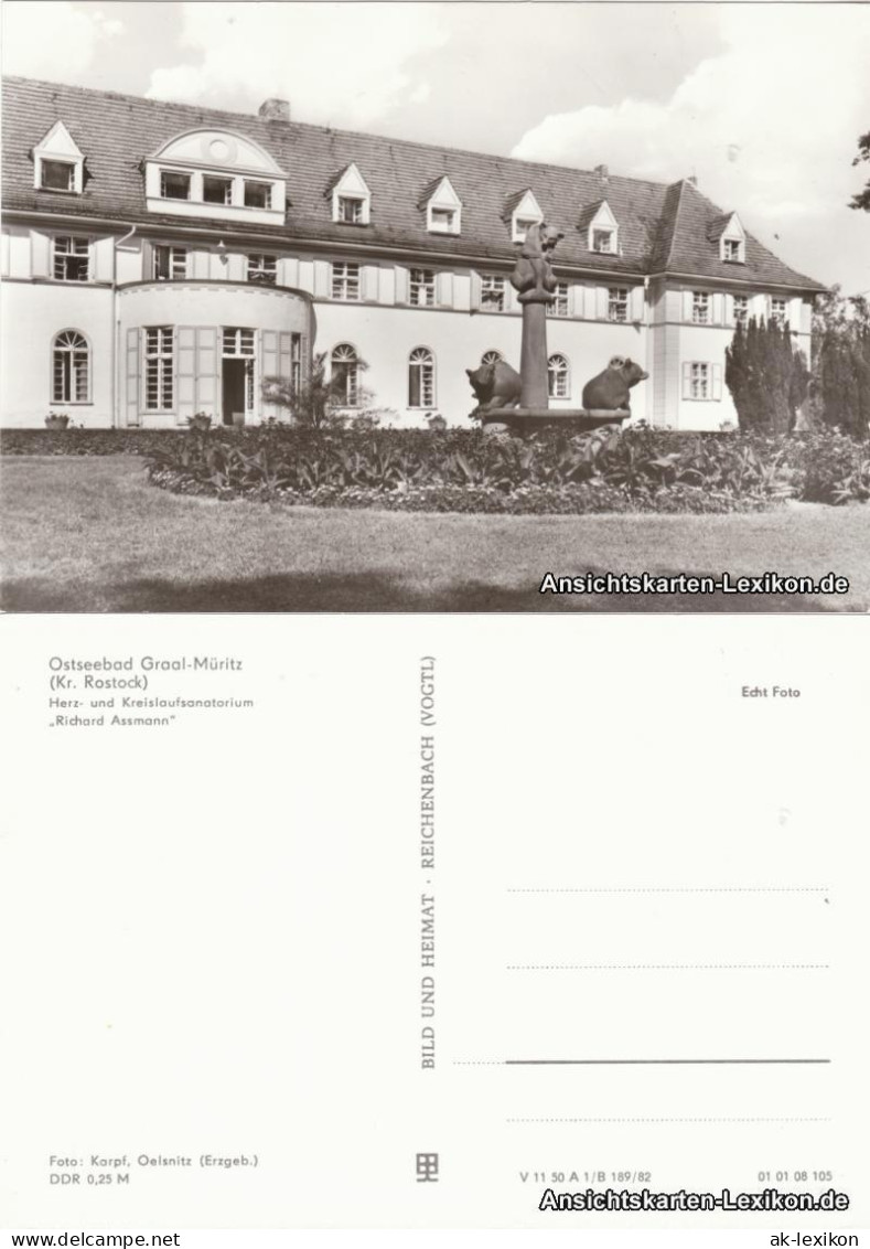 Ansichtskarte Graal-Müritz Sanatorium &#34;Richard Assmann&#34; 1982  - Graal-Müritz