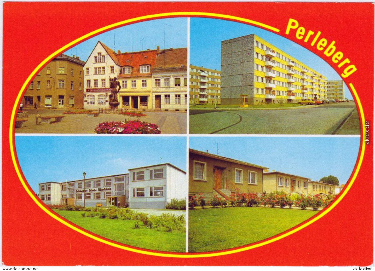 Perleberg  Heinrich-Heine-Straße, Geschwister-Scholl-  Derfenthiner Straße 1983 - Perleberg