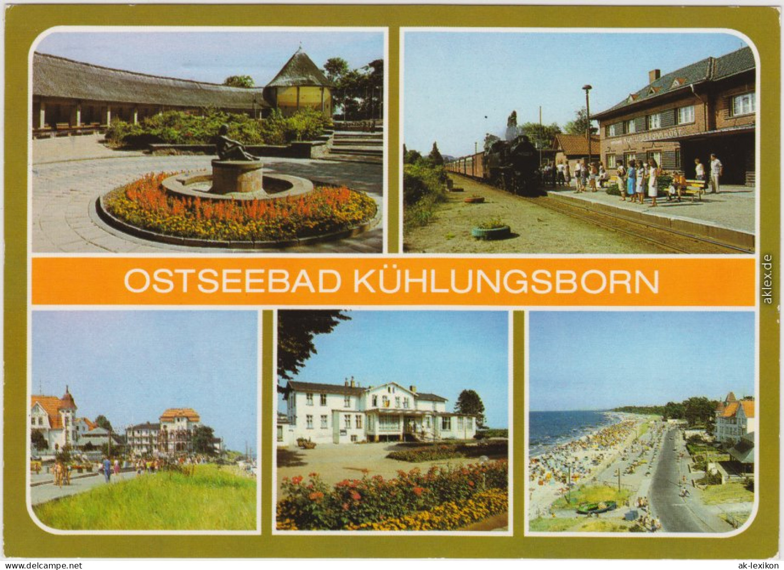 Kühlungsborn Konzertgarten Ost, Bahnhof Kühlungsborn-Ost Mit "Molli" 1986 - Kühlungsborn