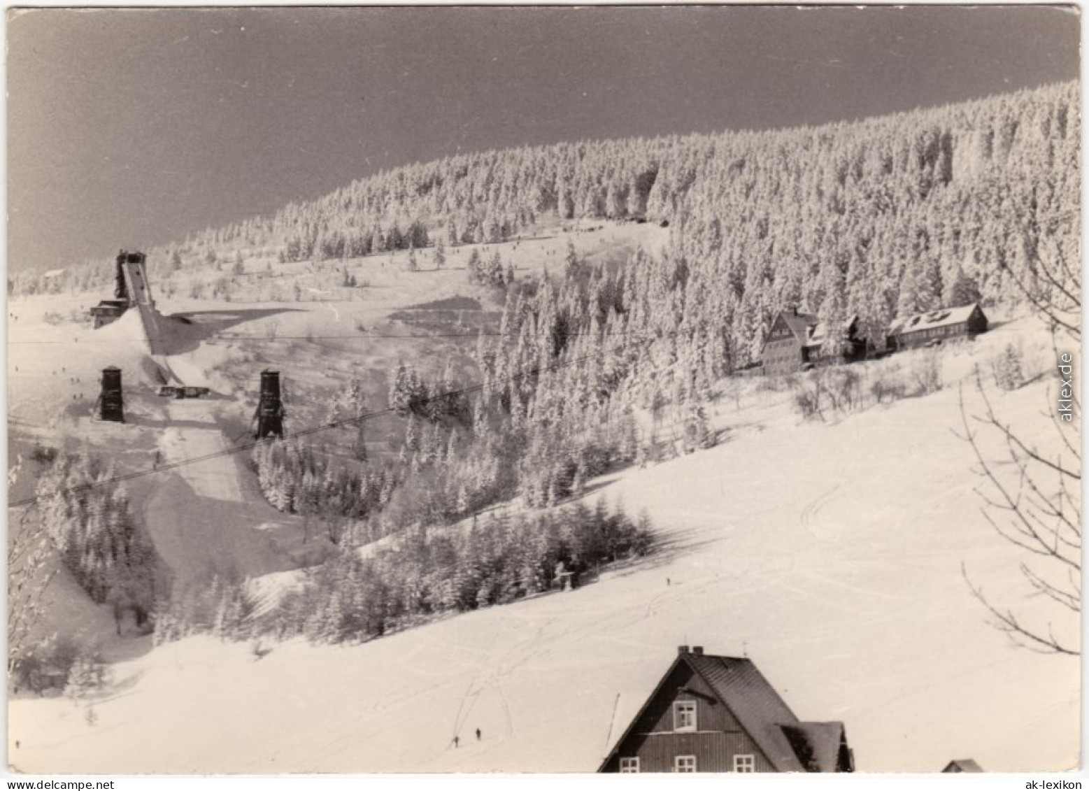 Oberwiesenthal Spungschanzen Im Winter Foto Ansichtskarte ERzegbirge 1964 - Oberwiesenthal