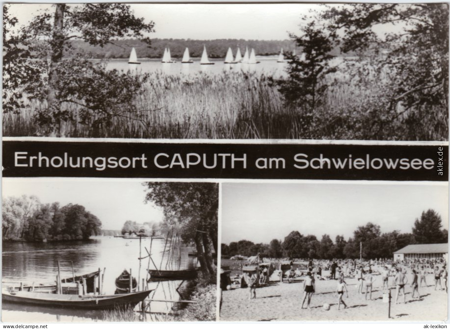 Caputh Schwielowsee Segelboote Auf Dem See,   Kähne, Fussballspiel   1972 - Caputh
