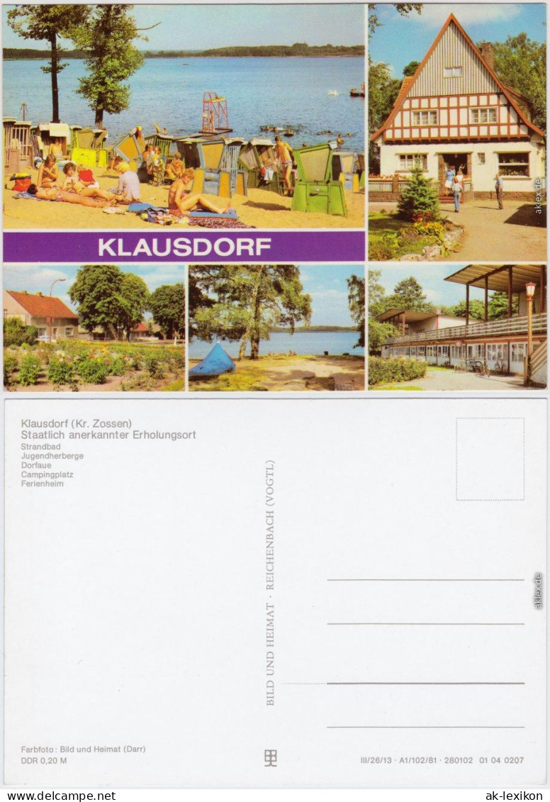 Klausdorf  Strandbad, Jugendherberge, Dorfaue, Campingplatz, Ferienheim 1981 - Klausdorf