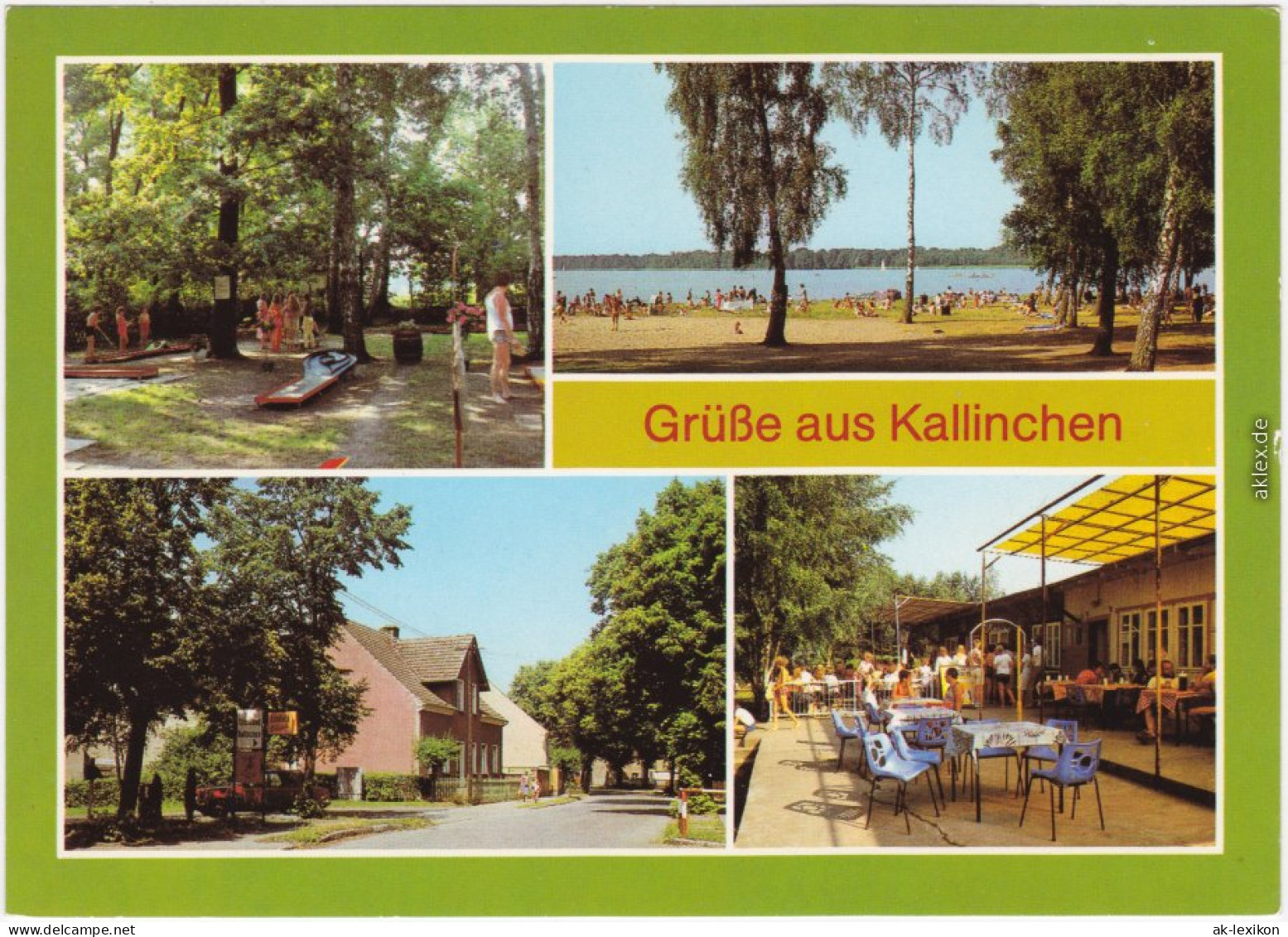 Kallinchen Zossen Minigolfanlage, Strandbad, Teilansichten, Eisdiele    1986 - Zossen