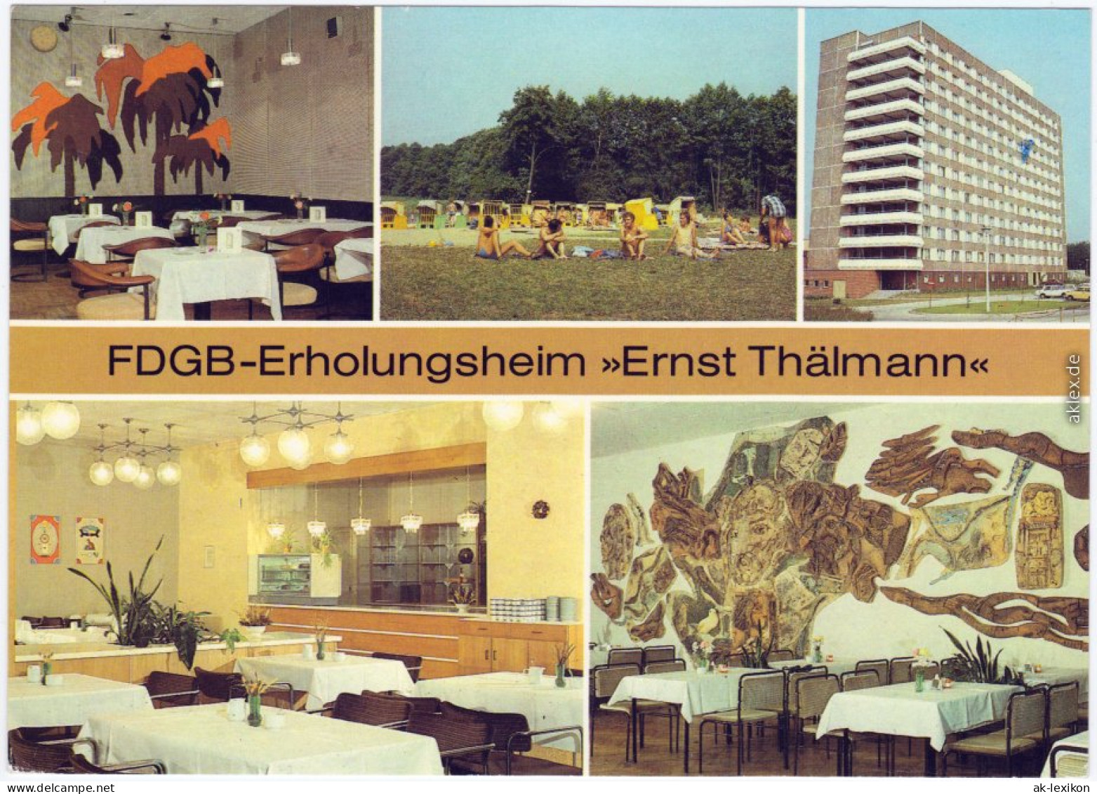 Rheinsberg FDGB-Erholungsheim "Ernst-Thälmann", Bar, Außen , Café, 1987 - Rheinsberg