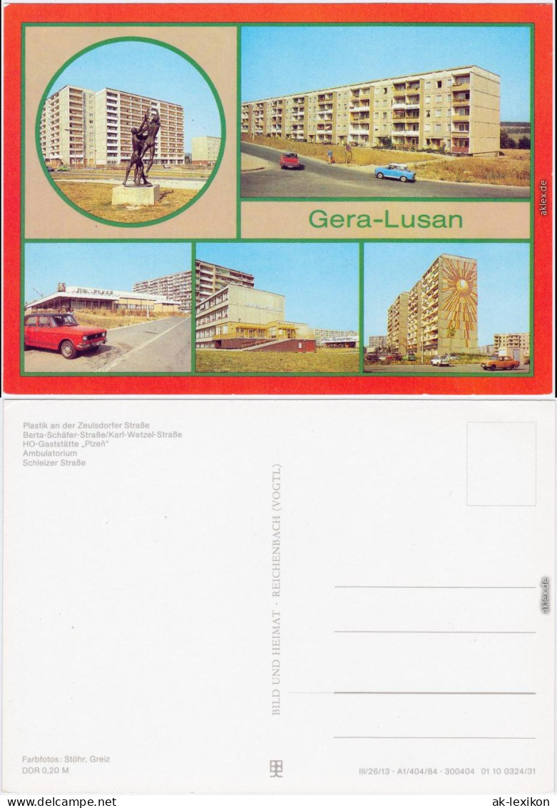 Lusan Gera Plastik An Der Zeulendorfer Straße, Berta-Schäfer-Straße 1984 - Gera