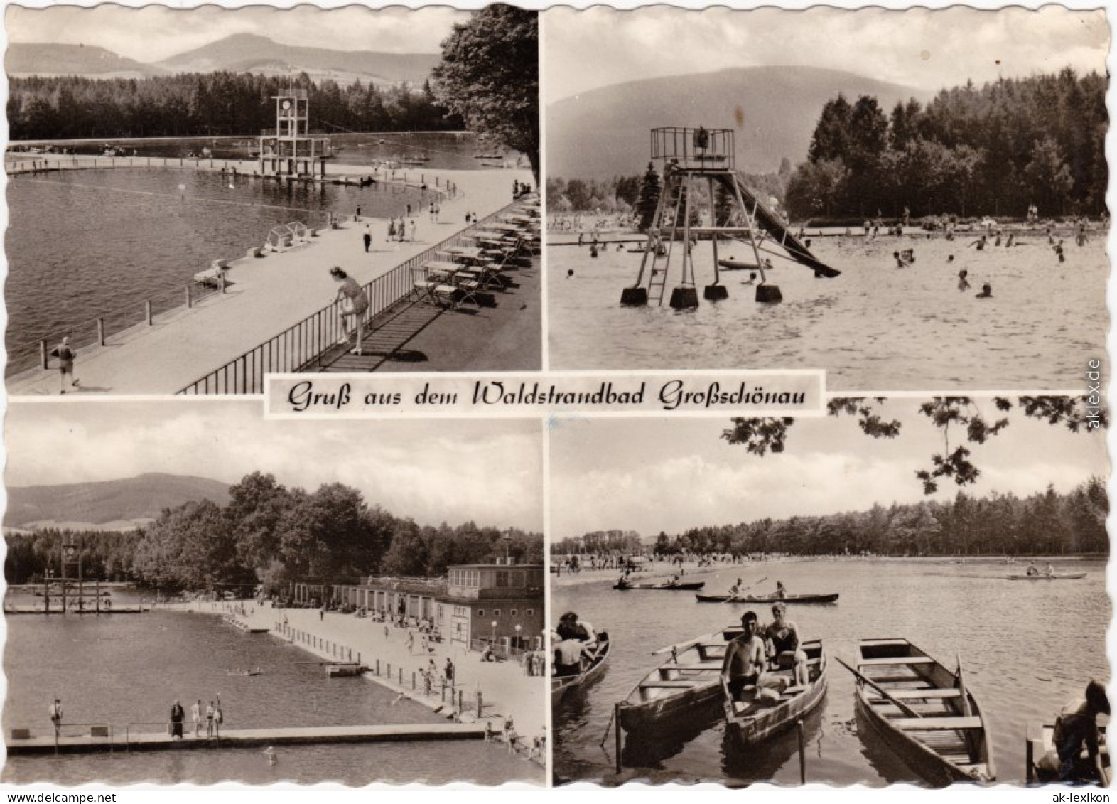 Foto Ansichtskarte Großschönau (Sachsen) Waldstrandbad 1964 - Grossschoenau (Sachsen)