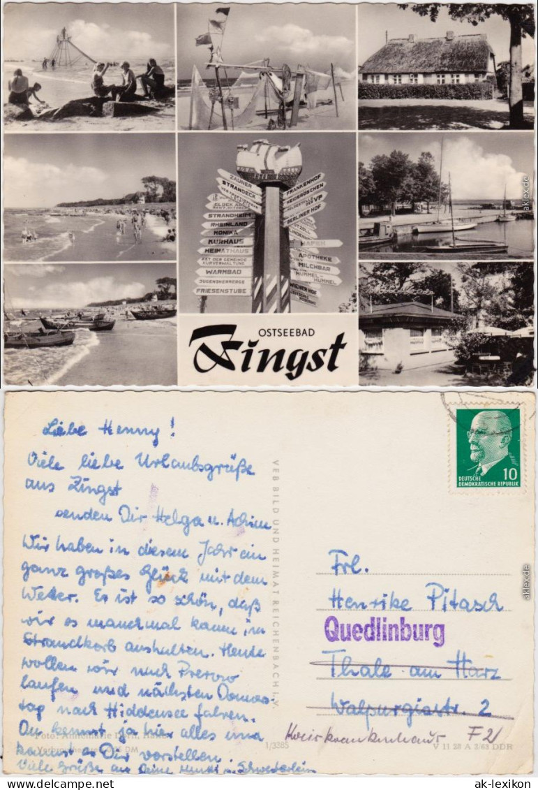 Foto Ansichtskarte  Zingst-Darss Ostseebad Zingst 1963 - Zingst