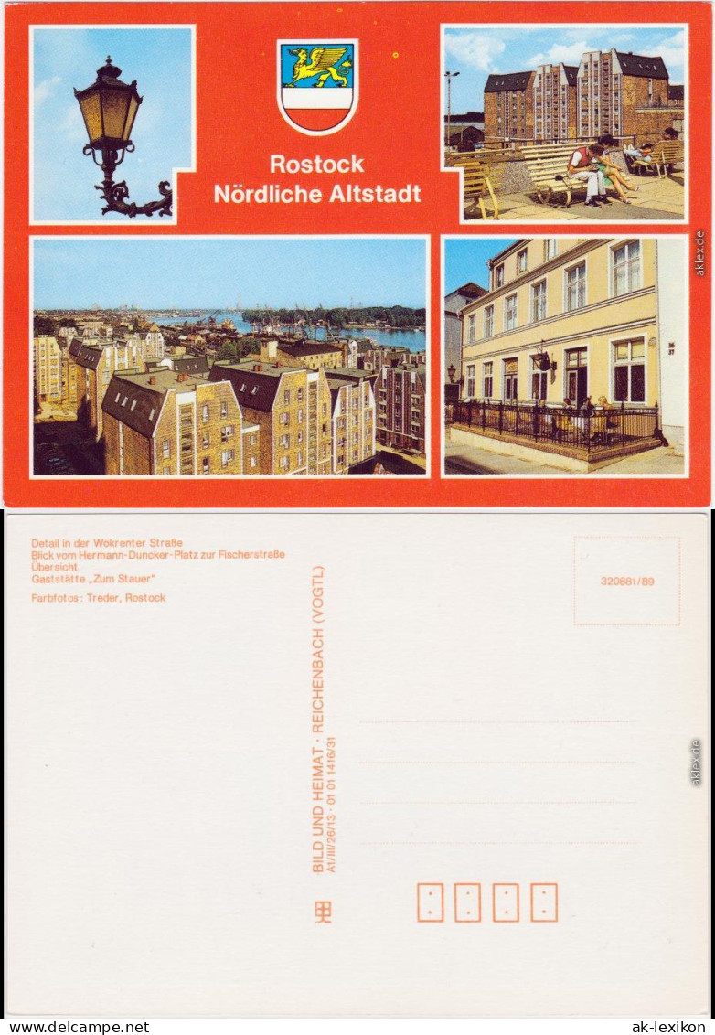 Altstadt Rostock  Wokrenter Straße Hermann-Duncker-Platz   Fischerstraße 1989 - Rostock