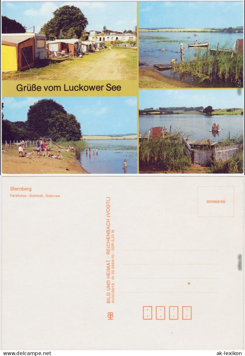 Ansichtskarte Sternberg (Mecklenburg) Luckower See 1989 - Sternberg