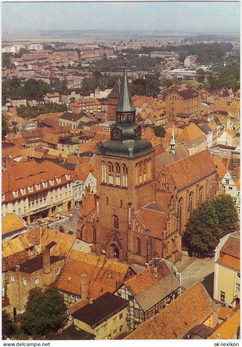 Ansichtskarte Güstrow Luftbilder Stadt- Und Pfarrkirche St. Marien 1986 - Guestrow