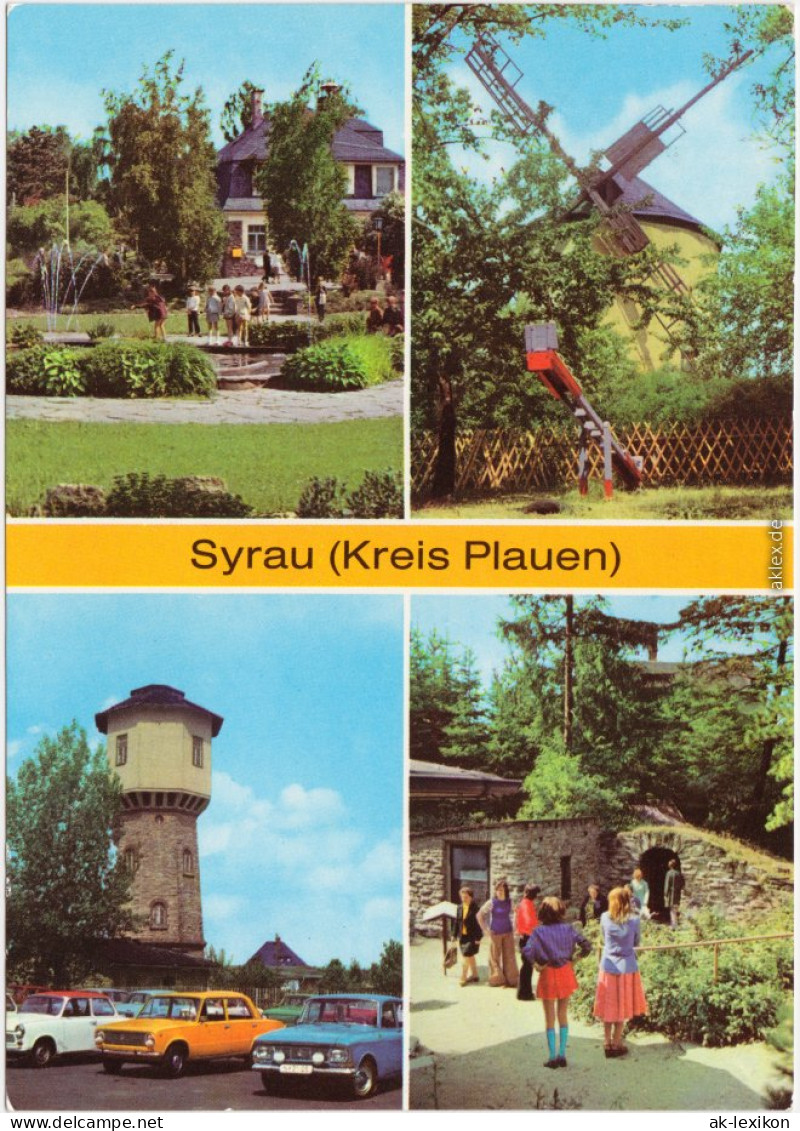 Syrau (Vogtland) Eingang Zur Drachenhöle,Windmühle,Wasserturm,Hölenausgang 1980 - Syrau (Vogtland)