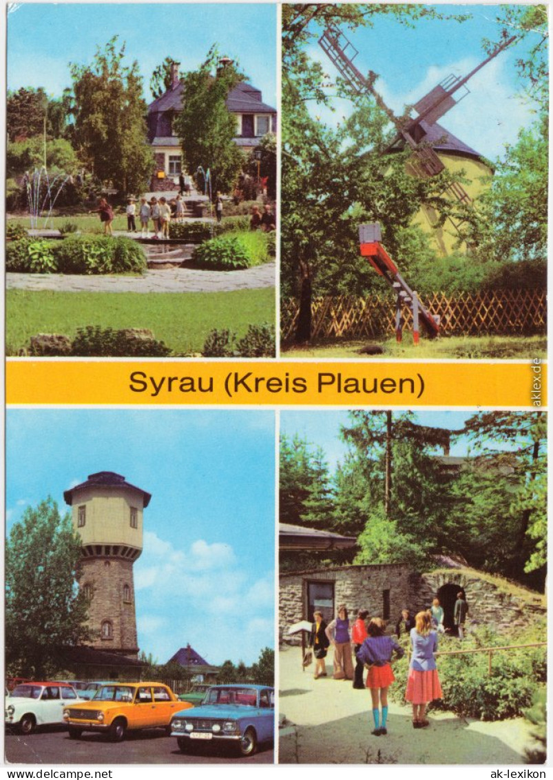 Syrau (Vogtland) Eingang Zur Drachenhöle,Windmühle,Wasserturm,Hölenausgang 1980 - Syrau (Vogtland)